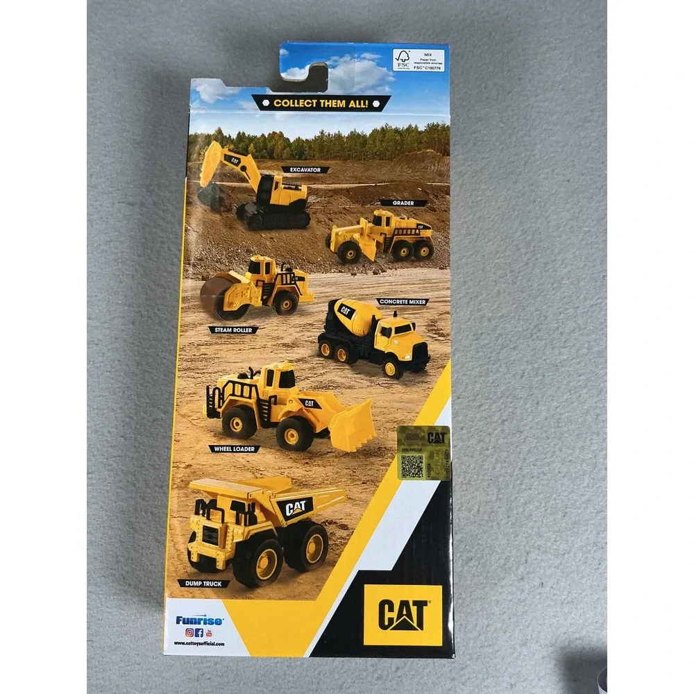 CAT Caterpillar Metal Construction Vehicles 3-Pack Mixer Dump Truck Grader NEW